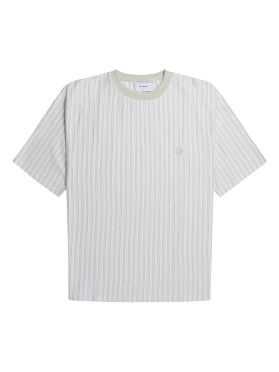 Woodbird Jabi stripe t-shirt - Off White